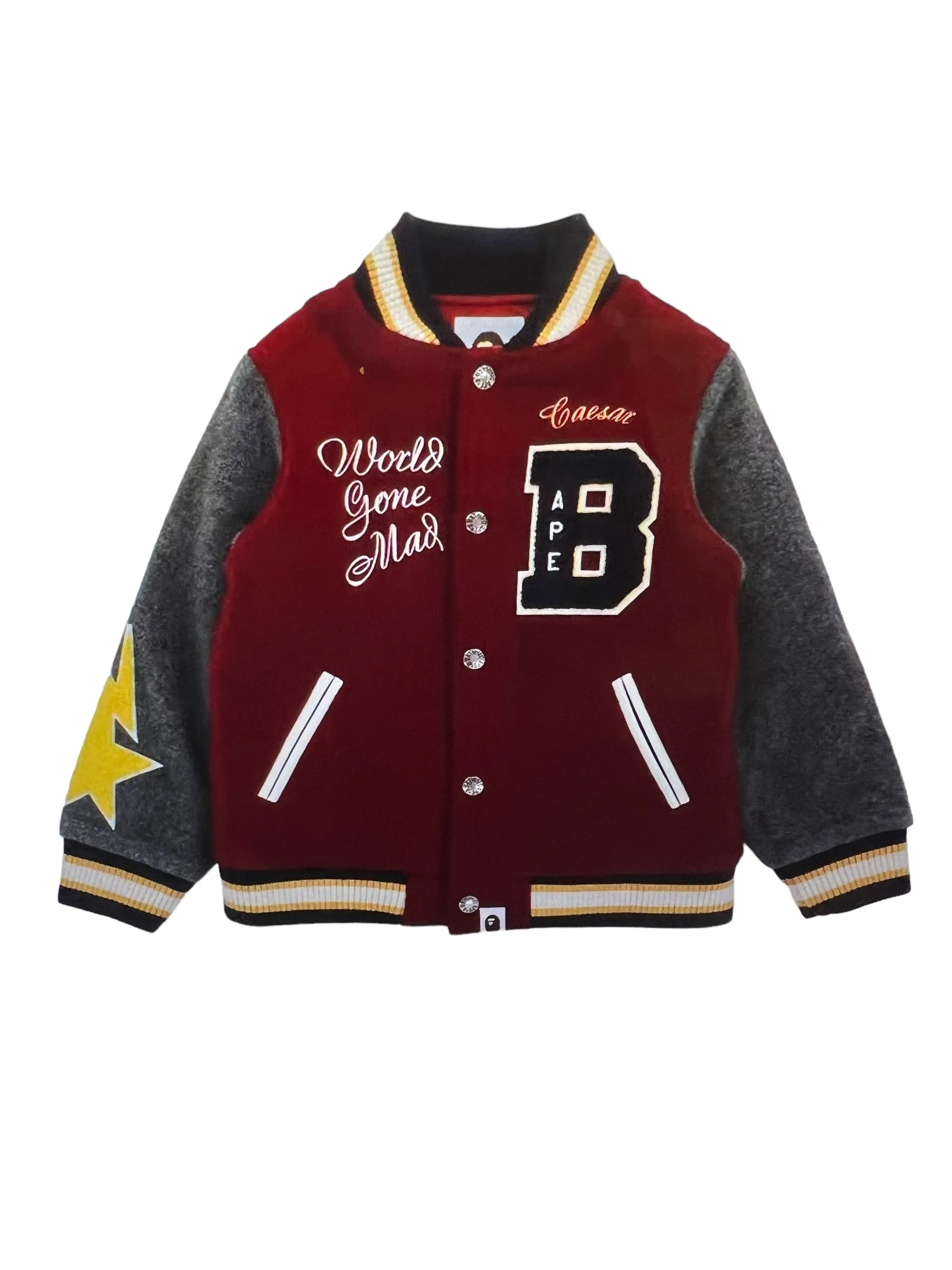 BAPE Varsity Jacket - Premium Streetwear with Iconic Ape Logo and Stylish Design