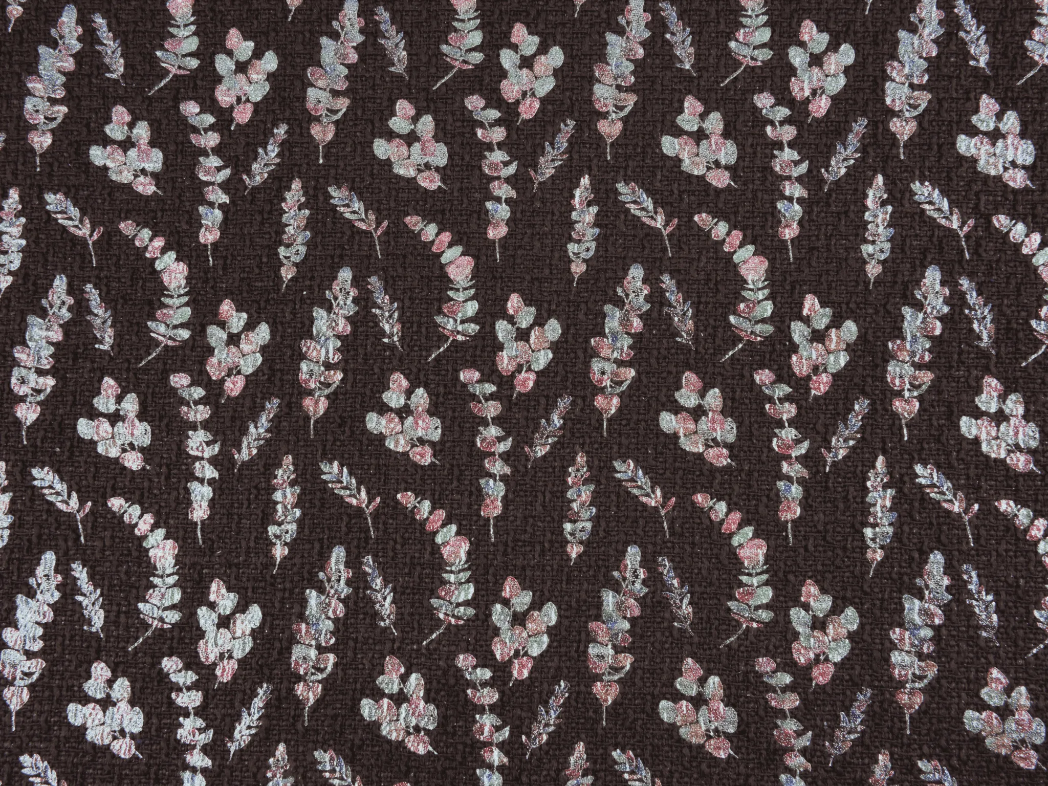 Acrylic Blended Tweed Fabric Sparkling print /  Premium Designer Made