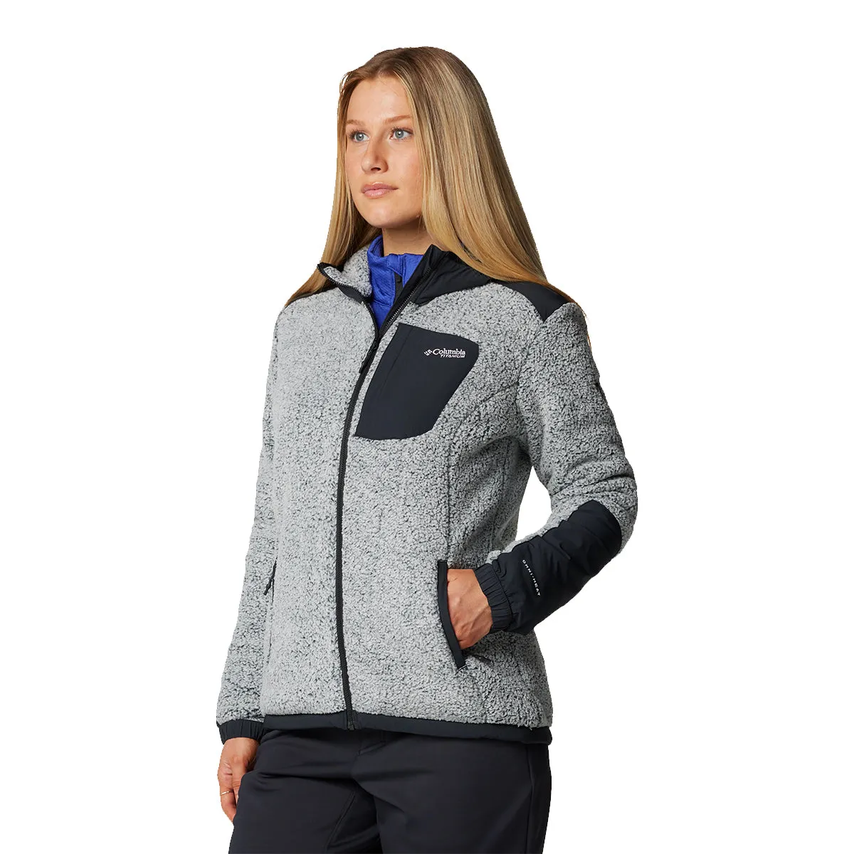 Optimized Title: Cozy Arctic Crest™ Full Zip Sherpa Jacket - White