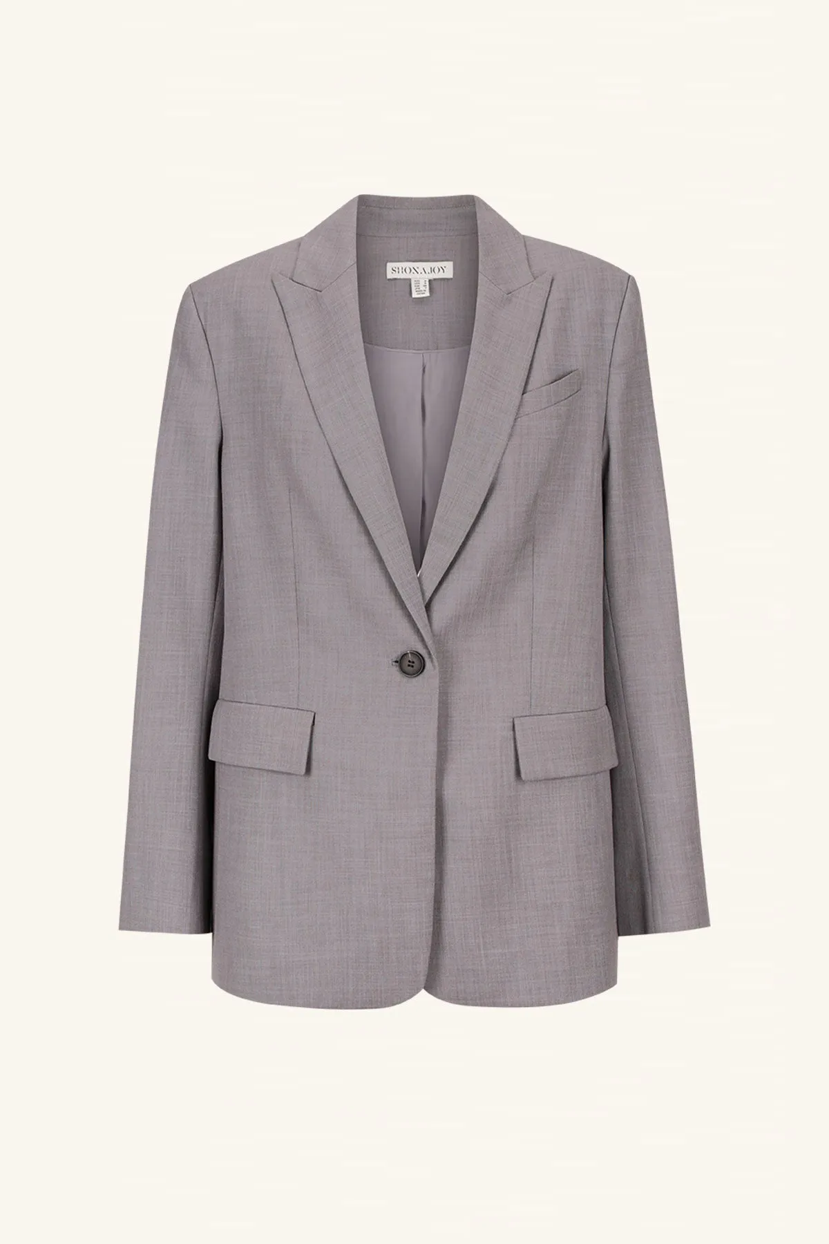 ASHER OVERSIZED TAILORED BLAZER - STEEL GREY