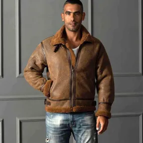 B3 Air Pilot Thickened Australian Sheepskin Shearling Jacket