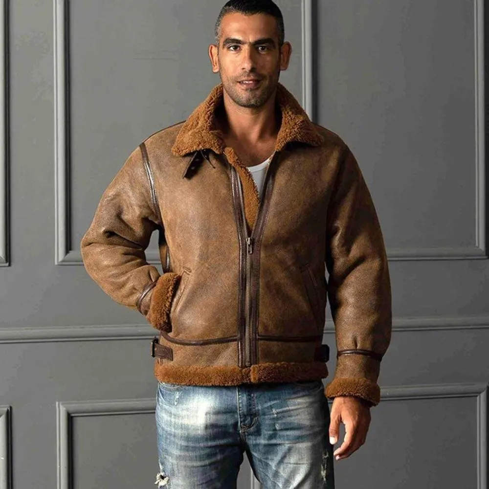 B3 Air Pilot Thickened Australian Sheepskin Shearling Jacket