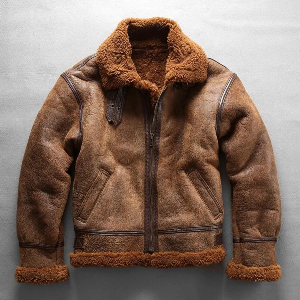 B3 Air Pilot Thickened Australian Sheepskin Shearling Jacket