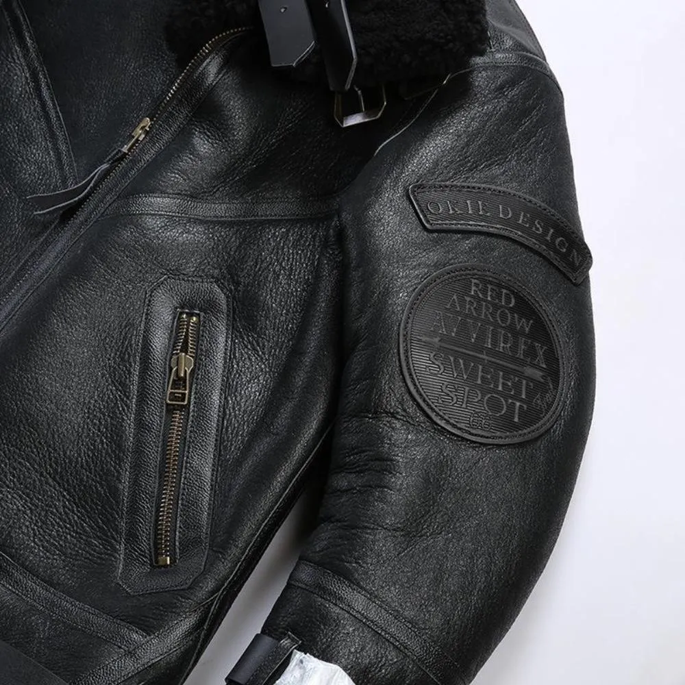 B3 Genuine Sheepskin Flight Shearling Jacket