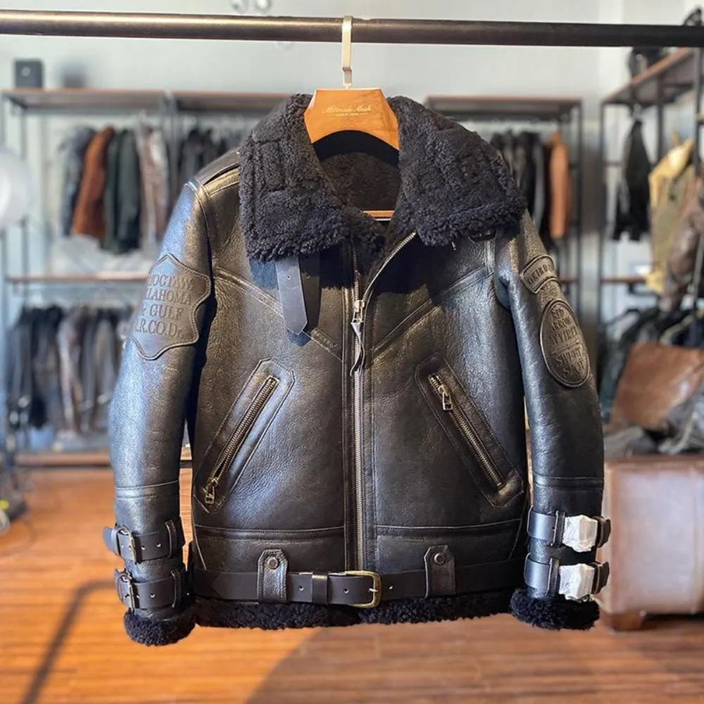 B3 Genuine Sheepskin Flight Shearling Jacket