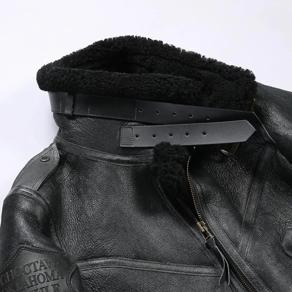 B3 Genuine Sheepskin Flight Shearling Jacket