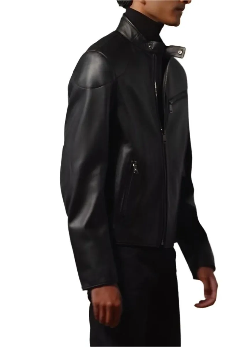 Black Sheepskin Leather Jacket