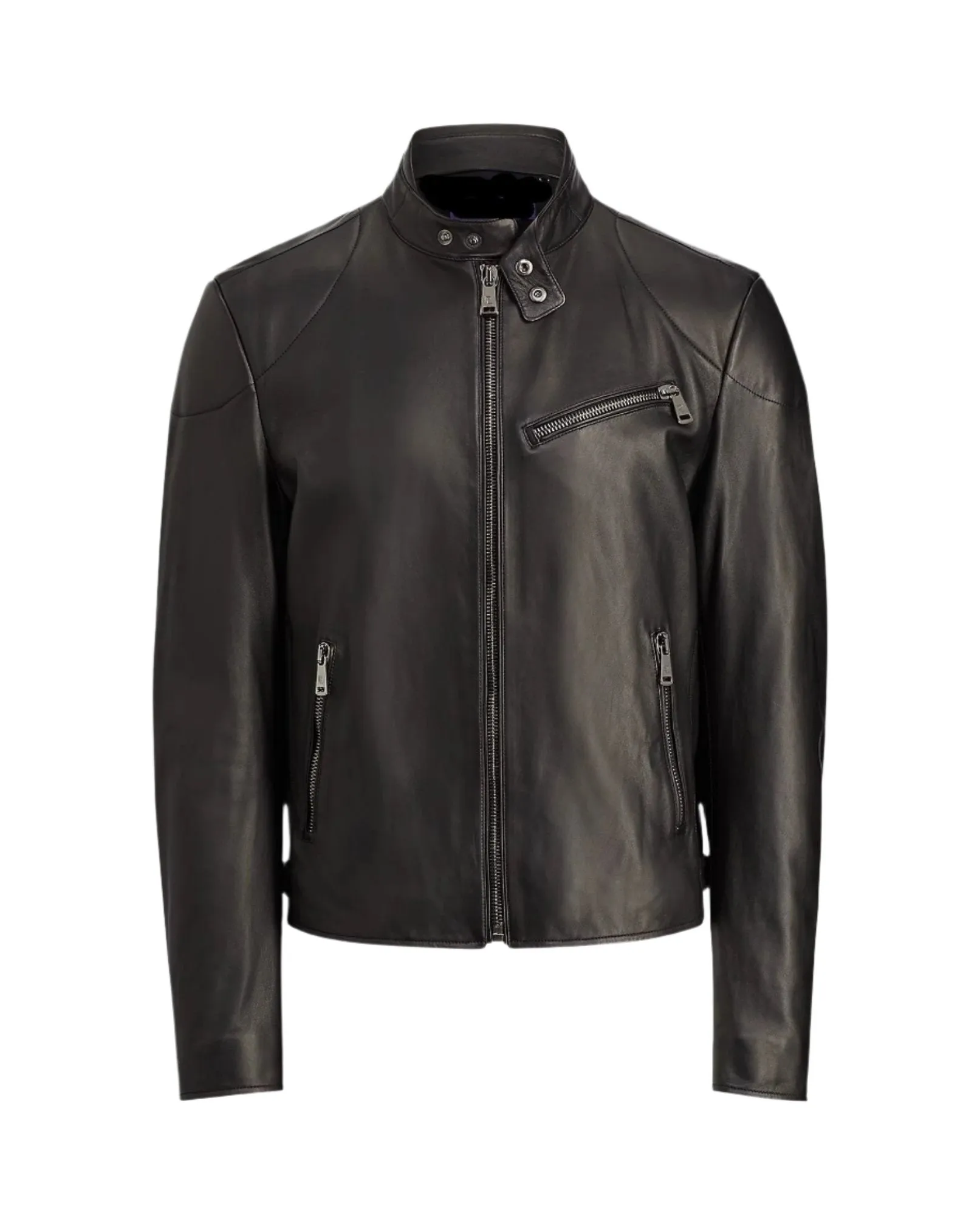 Black Sheepskin Leather Jacket