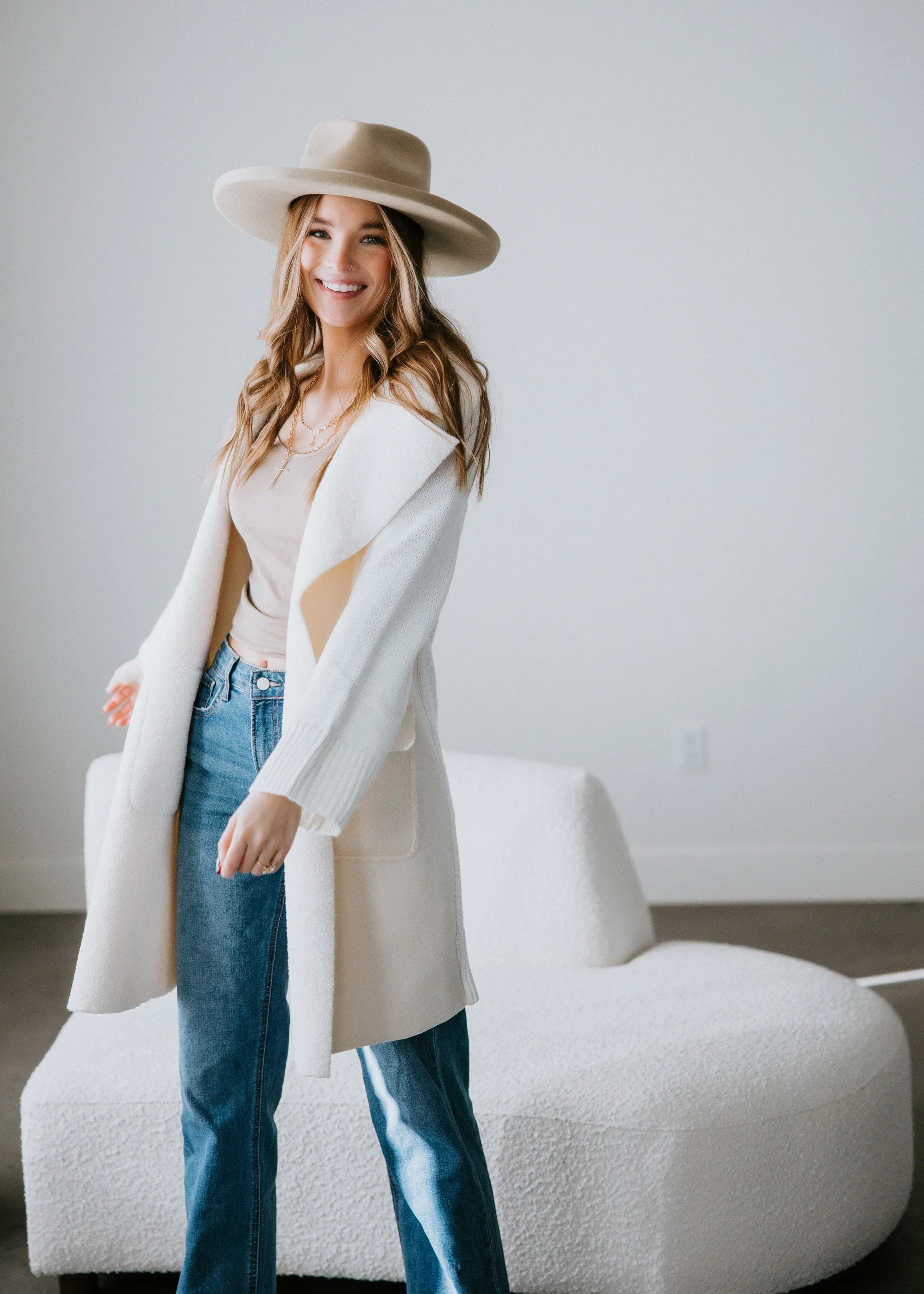 Brett Faux Fur Midi Jacket