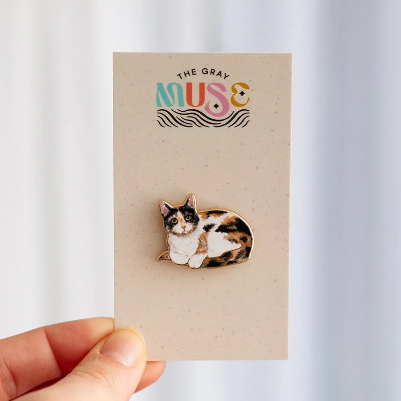 Calico Cat v2 Enamel Pin