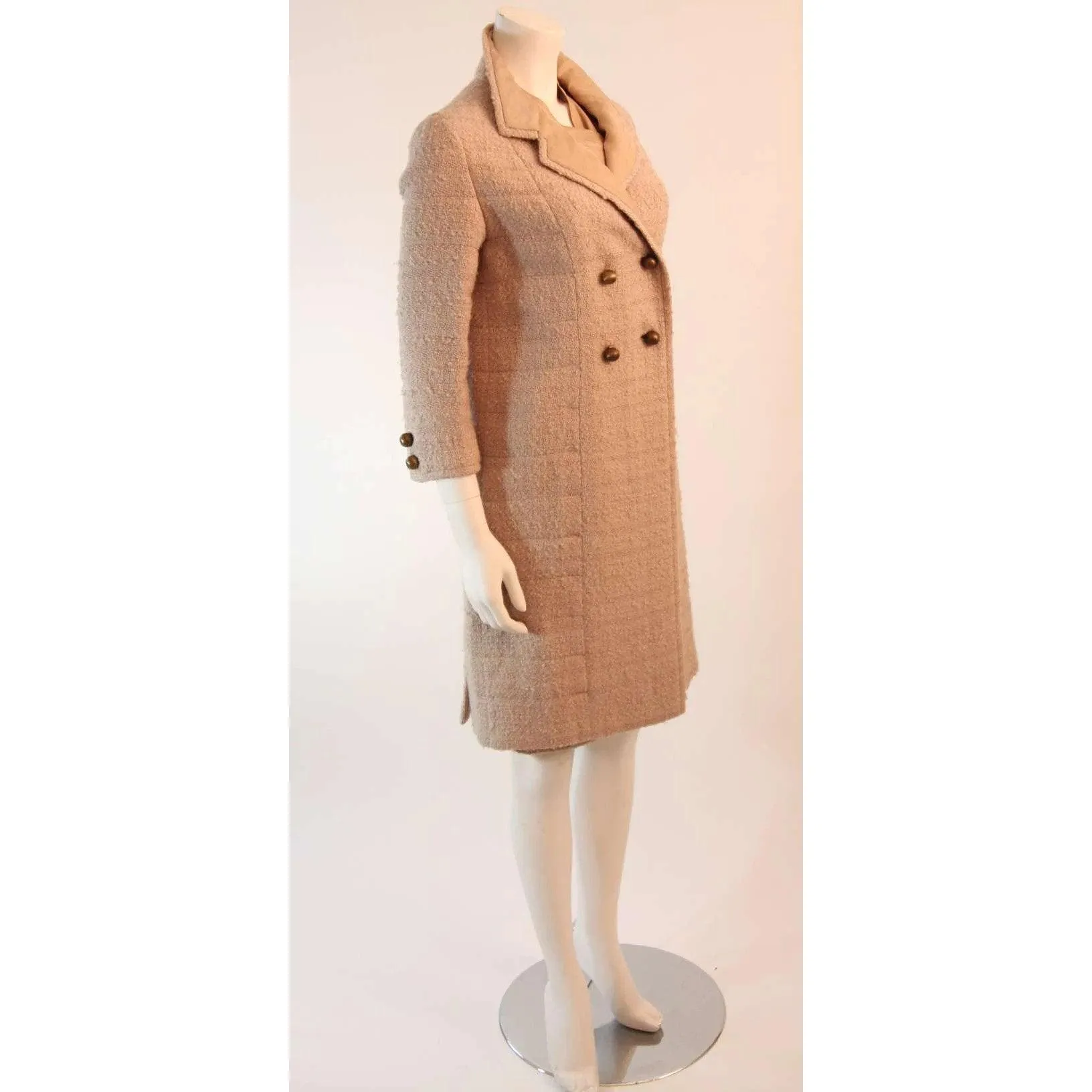 CHANEL 1960s Attributed to Chanel Cream Boucle 3 pc Tweed Suit | Size 37