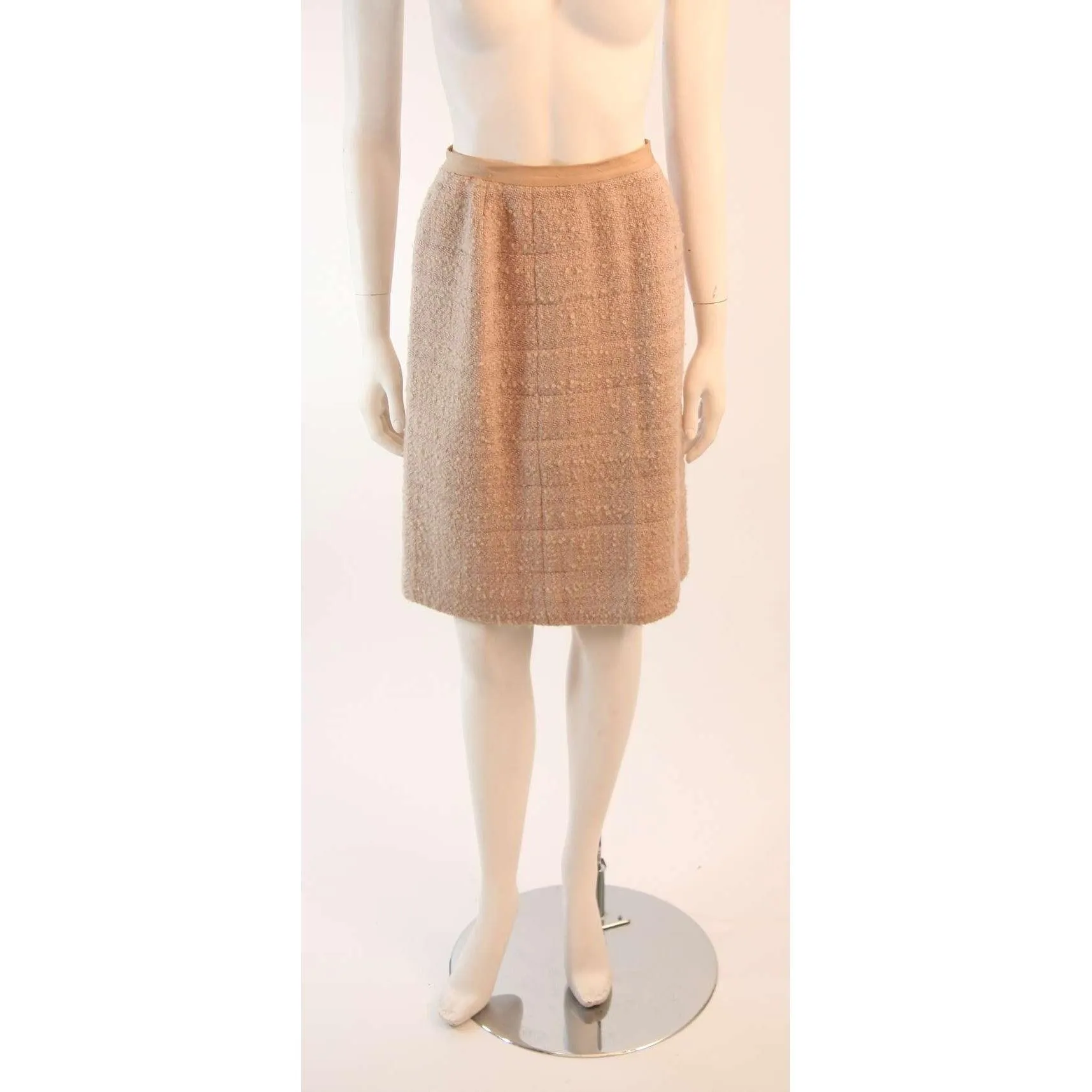 CHANEL 1960s Attributed to Chanel Cream Boucle 3 pc Tweed Suit | Size 37