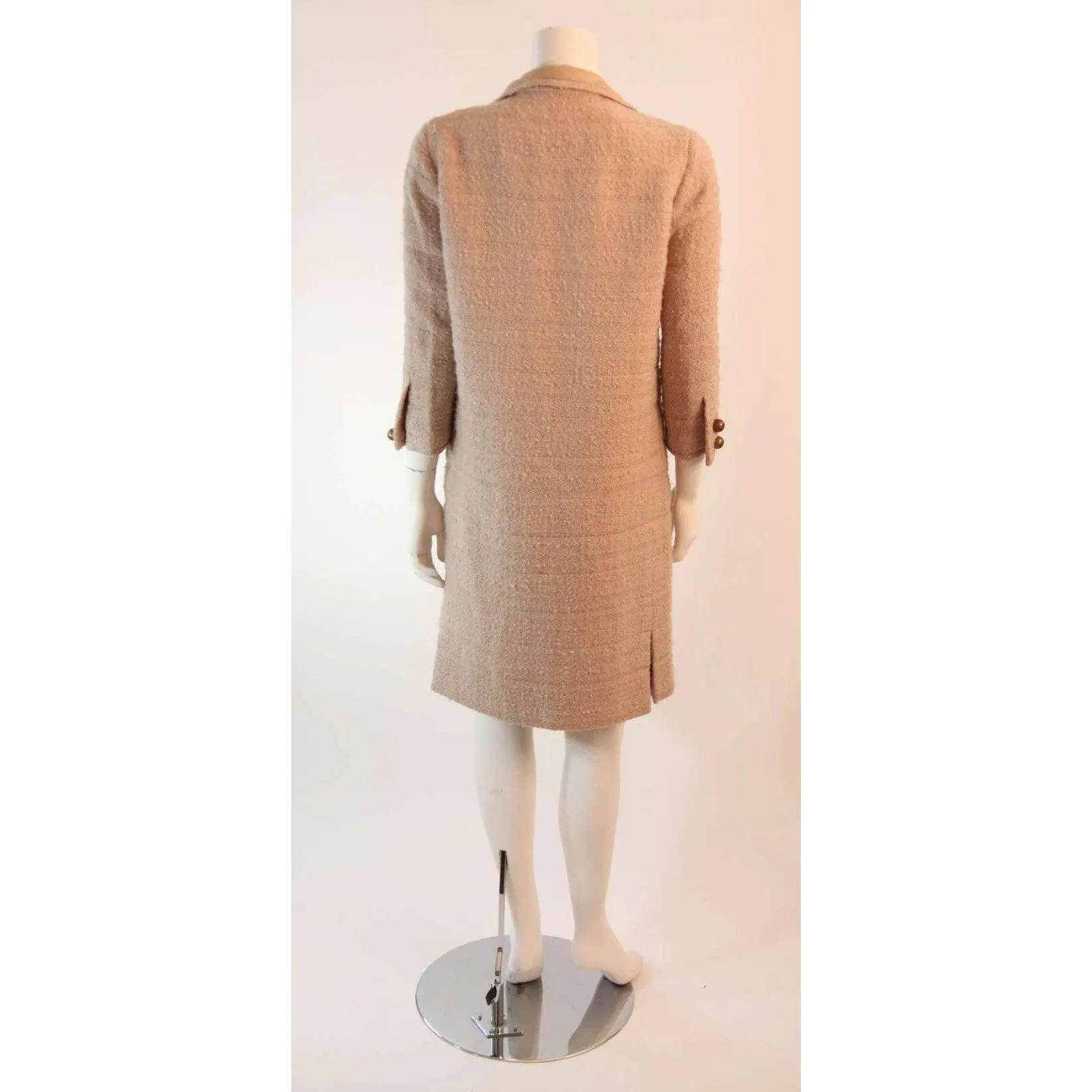 CHANEL 1960s Attributed to Chanel Cream Boucle 3 pc Tweed Suit | Size 37