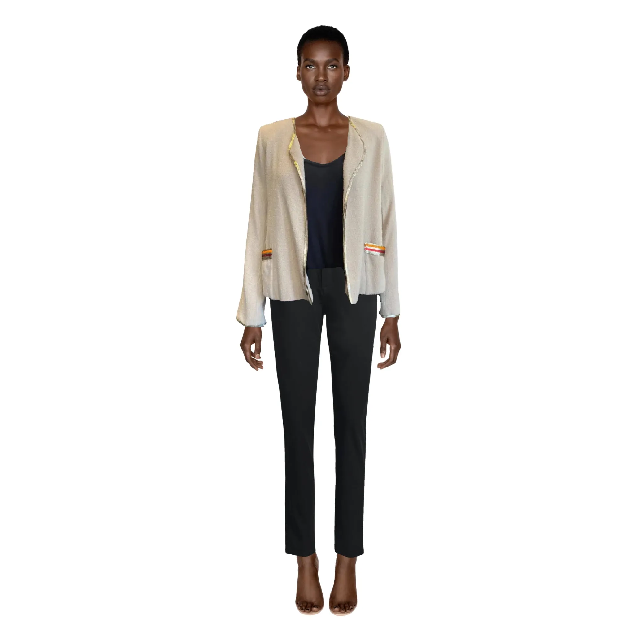 CHANEL Cruise ’00 Wool Sequin Trim Blazer | Small - FR36 - US4