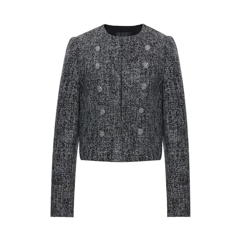 Classic Tweed Cropped Women Jacket