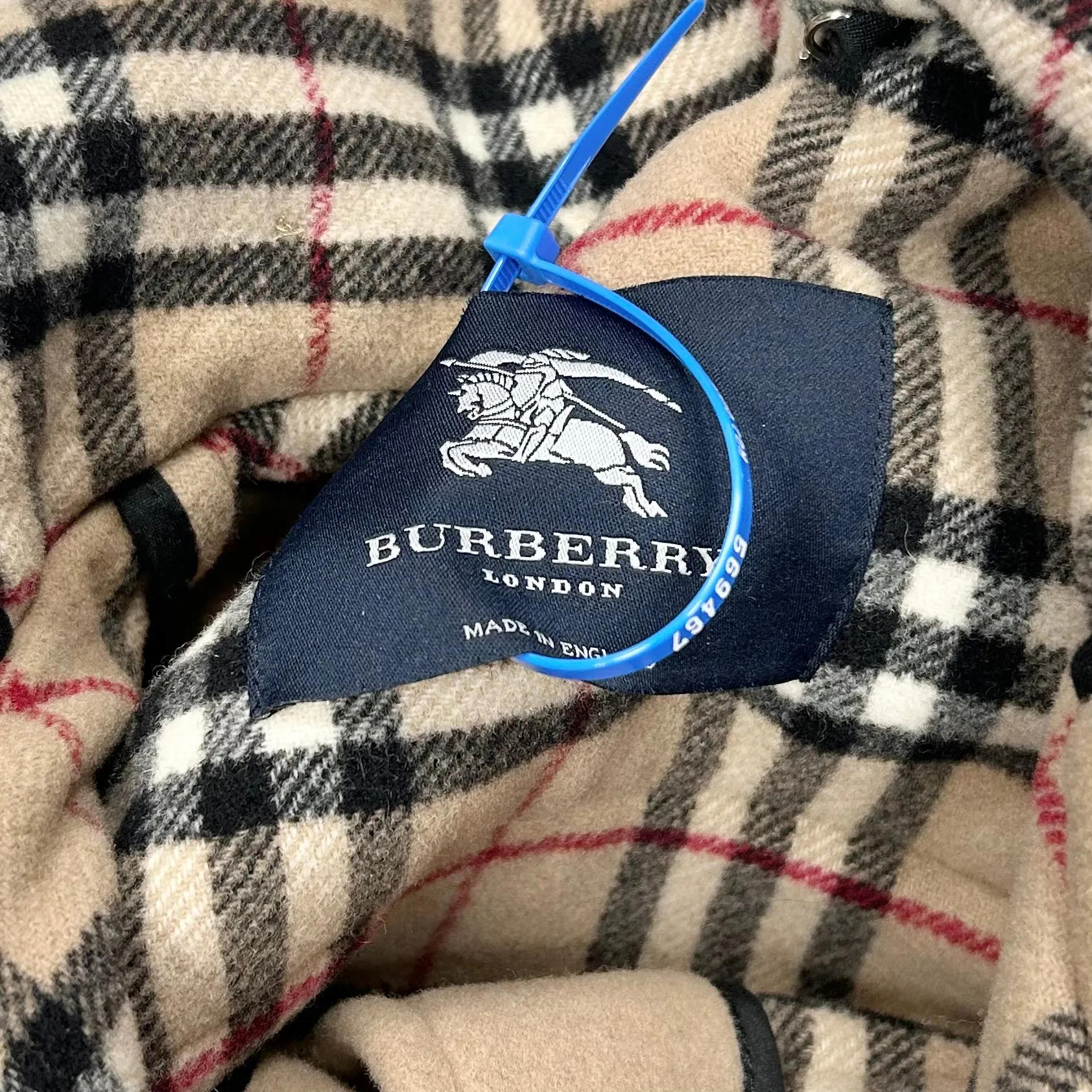 Coat Luxury Designer By Burberry In Tan, Size: S