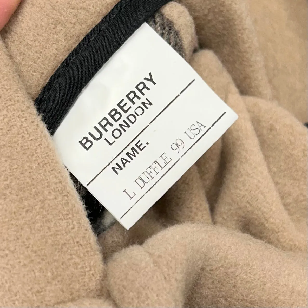 Coat Luxury Designer By Burberry In Tan, Size: S