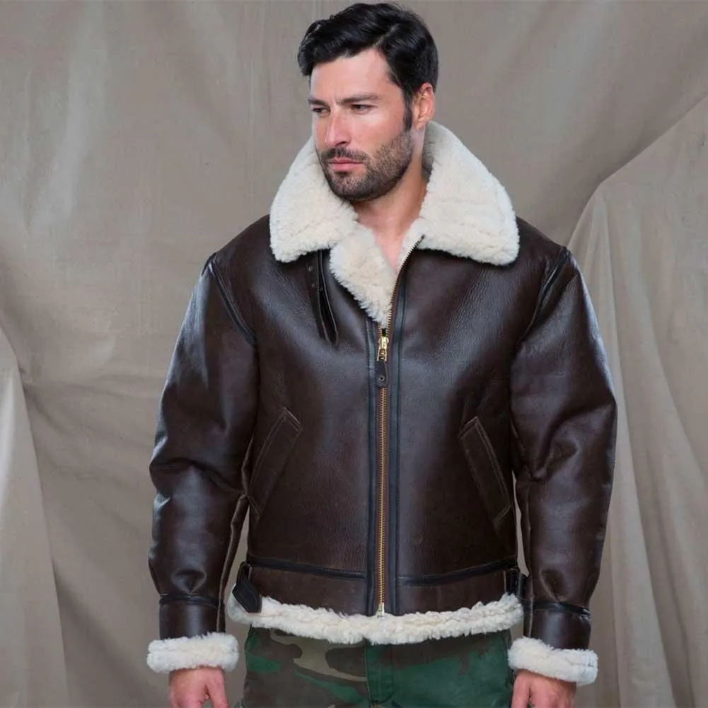 Mens B-3 Sheepskin Bomber Jacket by Cockpit USA