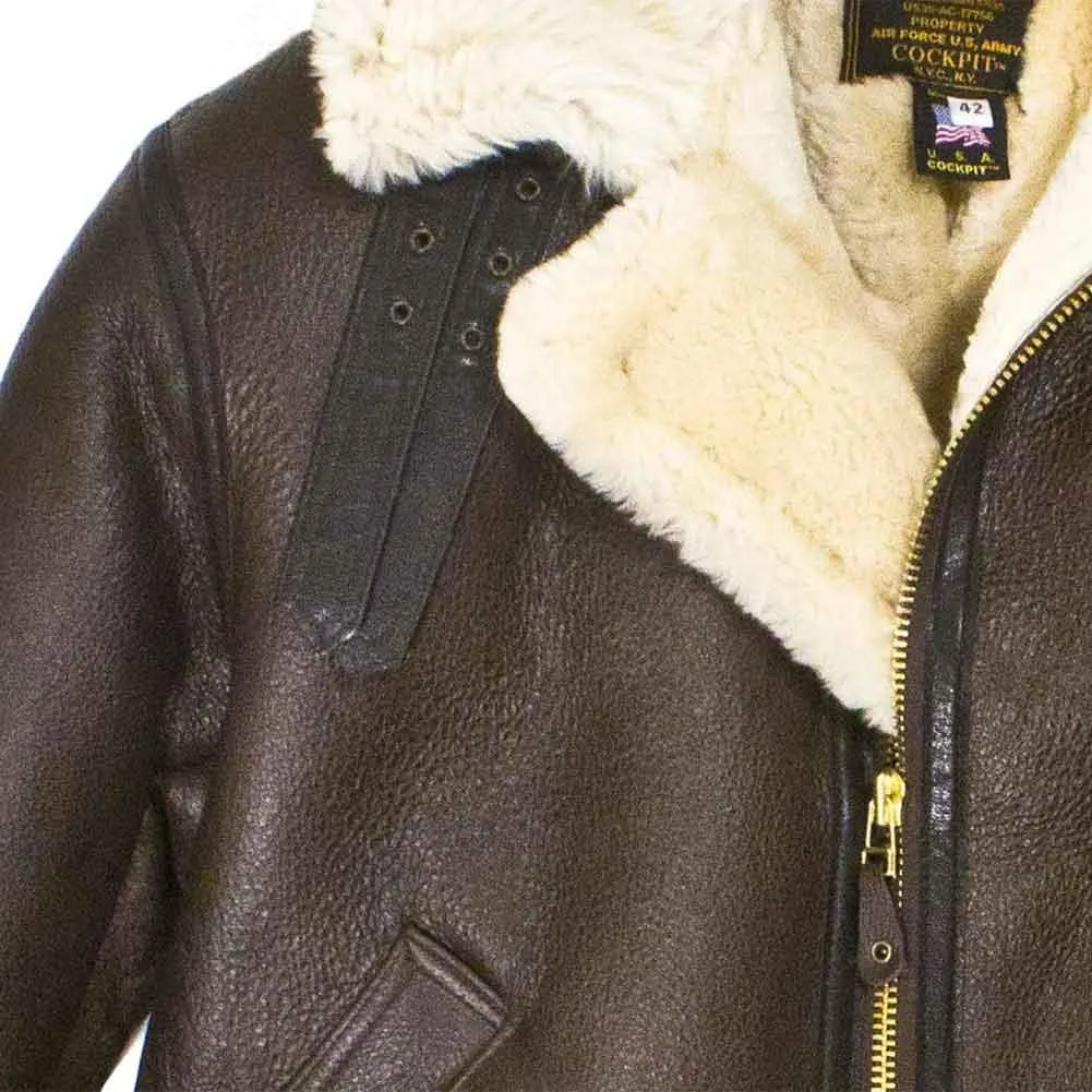 Mens B-3 Sheepskin Bomber Jacket by Cockpit USA