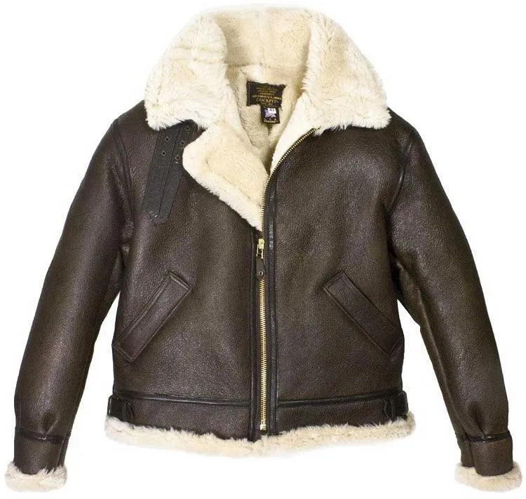 Mens B-3 Sheepskin Bomber Jacket by Cockpit USA