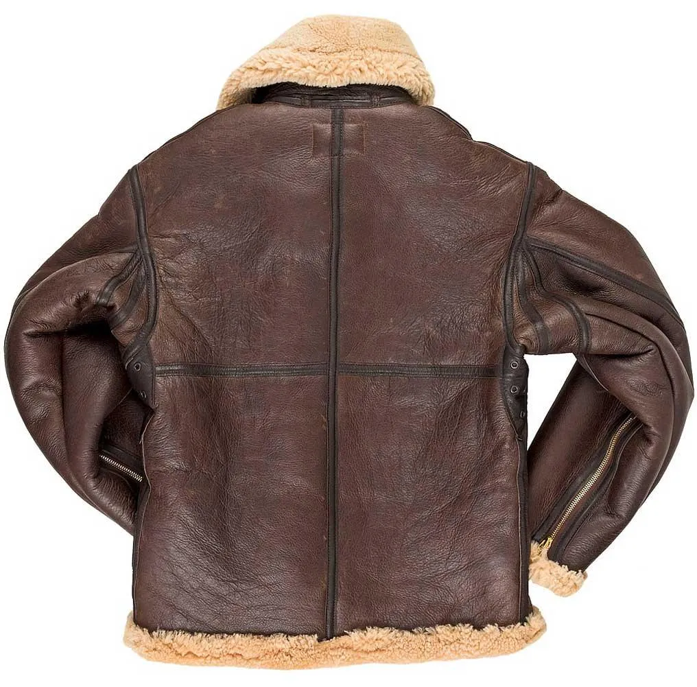 Cockpit USA Mens British R.A.F. Size 36 Sheepskin Bomber Jacket - Final Sale, Ships Same Day