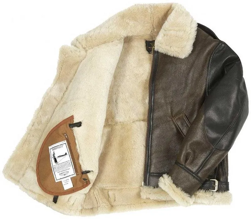 Cockpit USA Mens The General B-3 Sheepskin Bomber Jacket