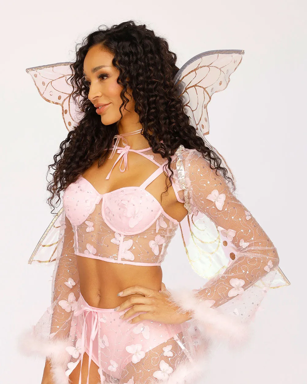 Everblossom Marabou Butterfly Ultra Crop Top