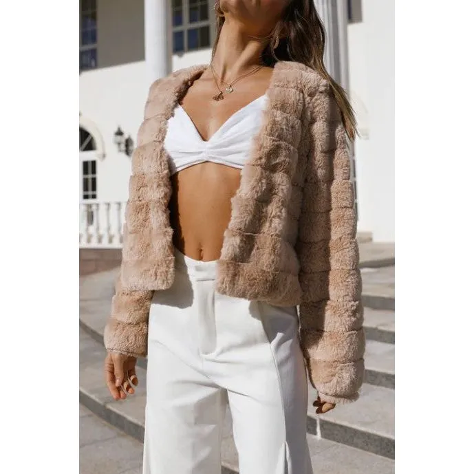 Faux Fur Cop Jacket