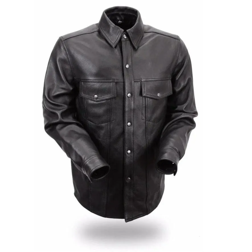 First Mfg Mens Milestone Leather Shirt