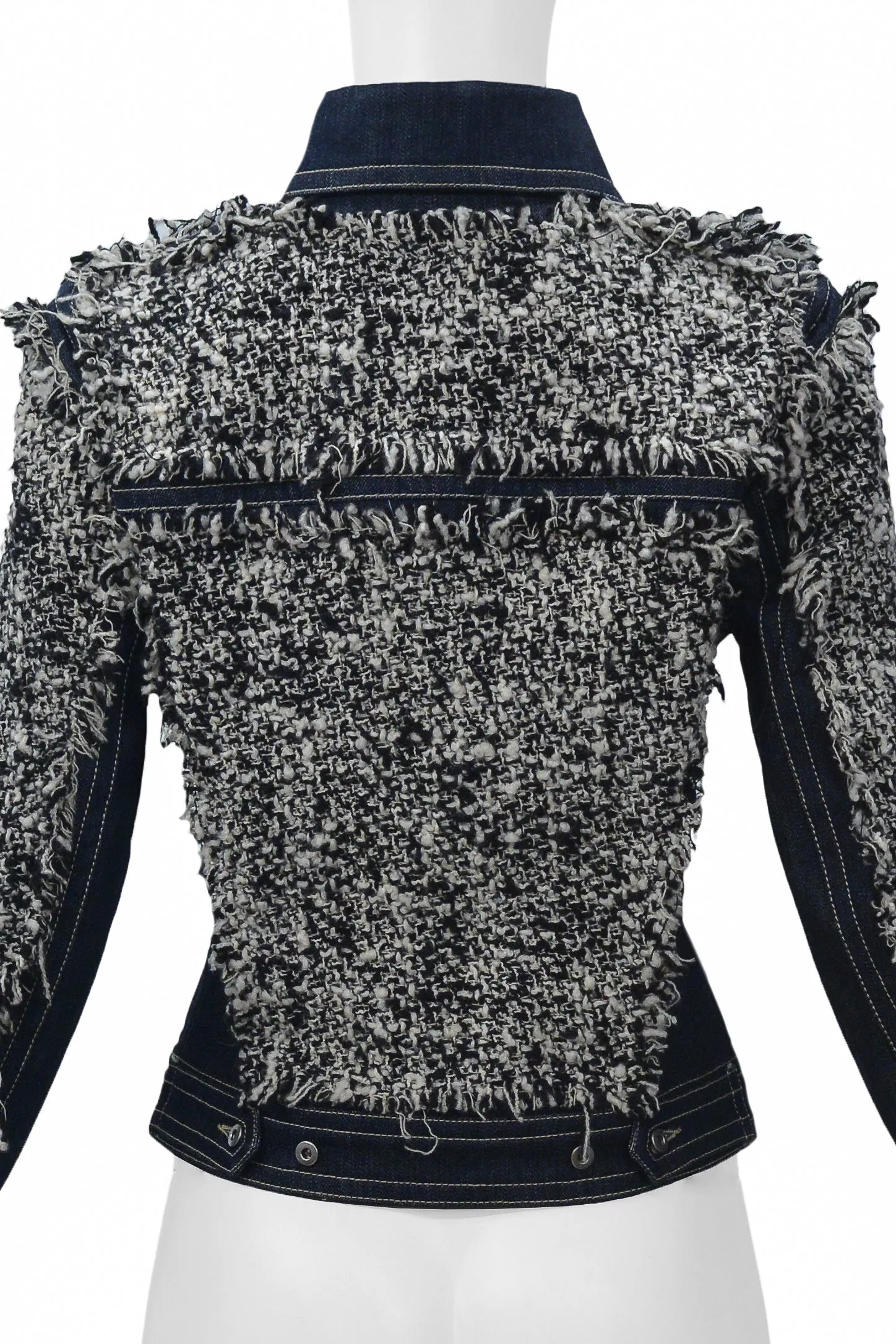 GIANFRANCO FERRE DENIM & BOUCLE JACKET