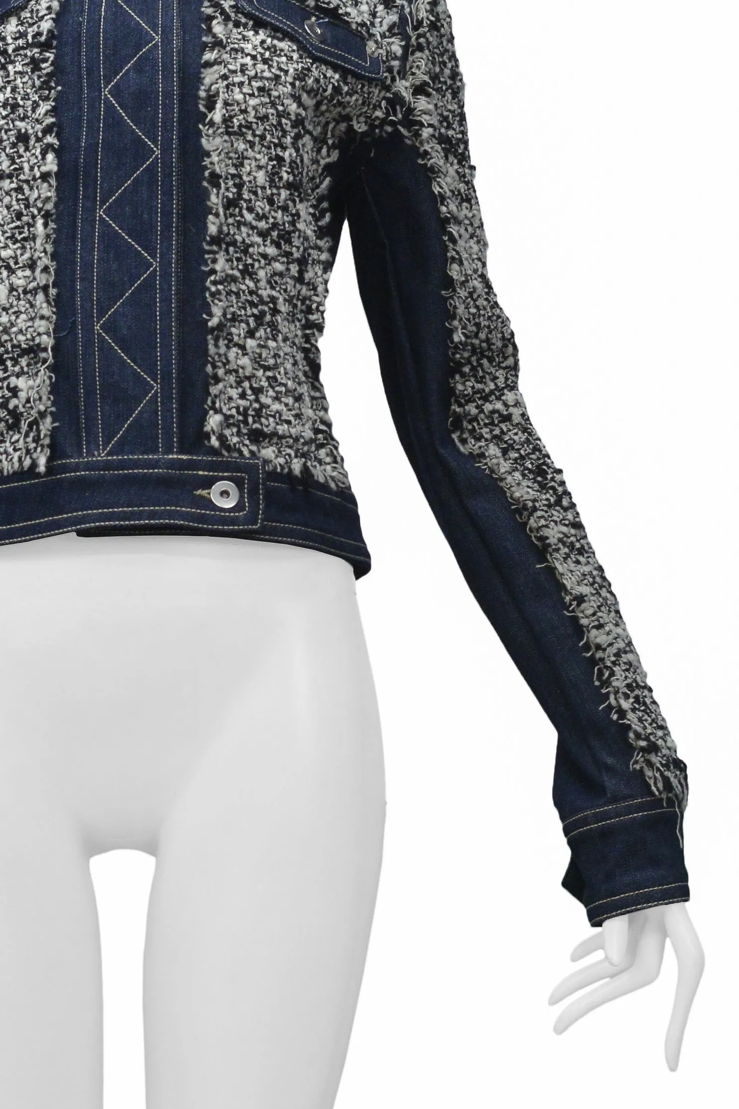 GIANFRANCO FERRE DENIM & BOUCLE JACKET