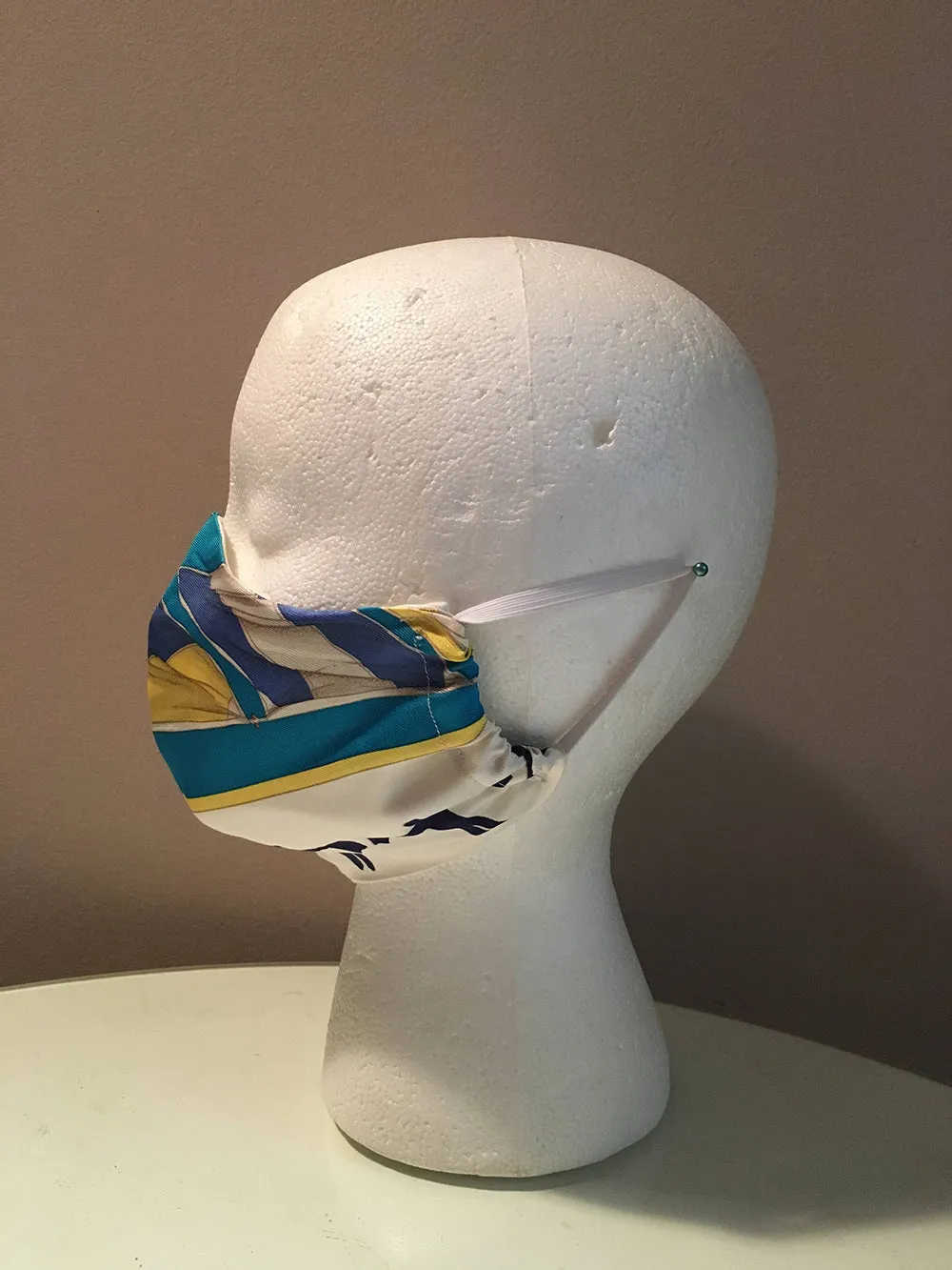 Handmade Hermes En Course Silk Scarf Masque