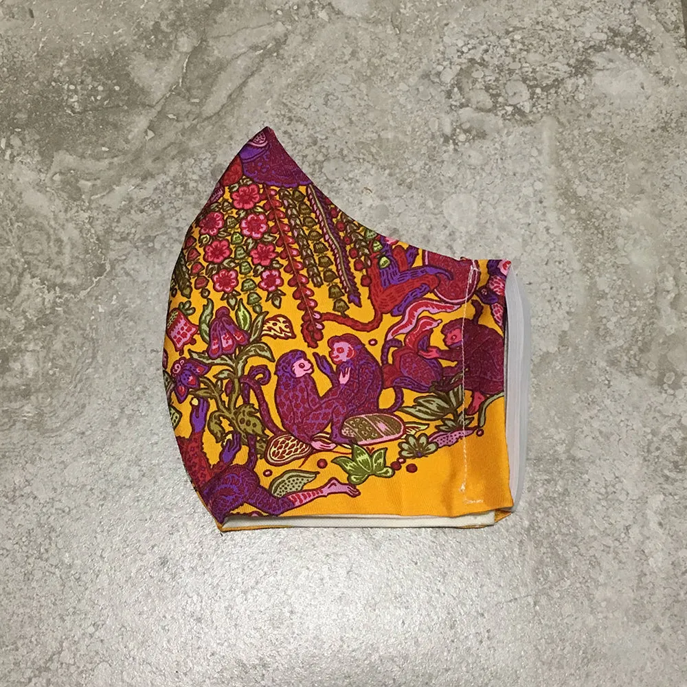 Handmade Hermes Legende Moghole Silk Scarf Face Mask