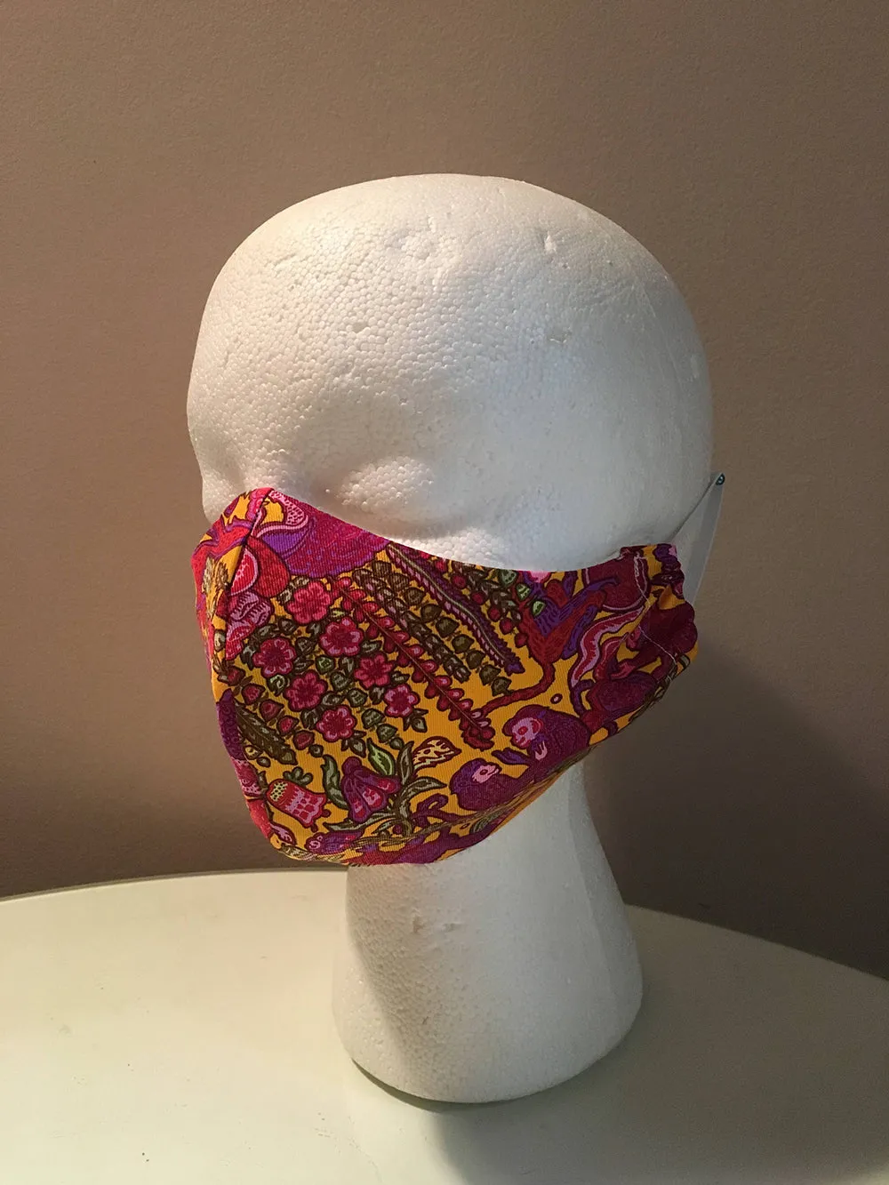 Handmade Hermes Legende Moghole Silk Scarf Face Mask