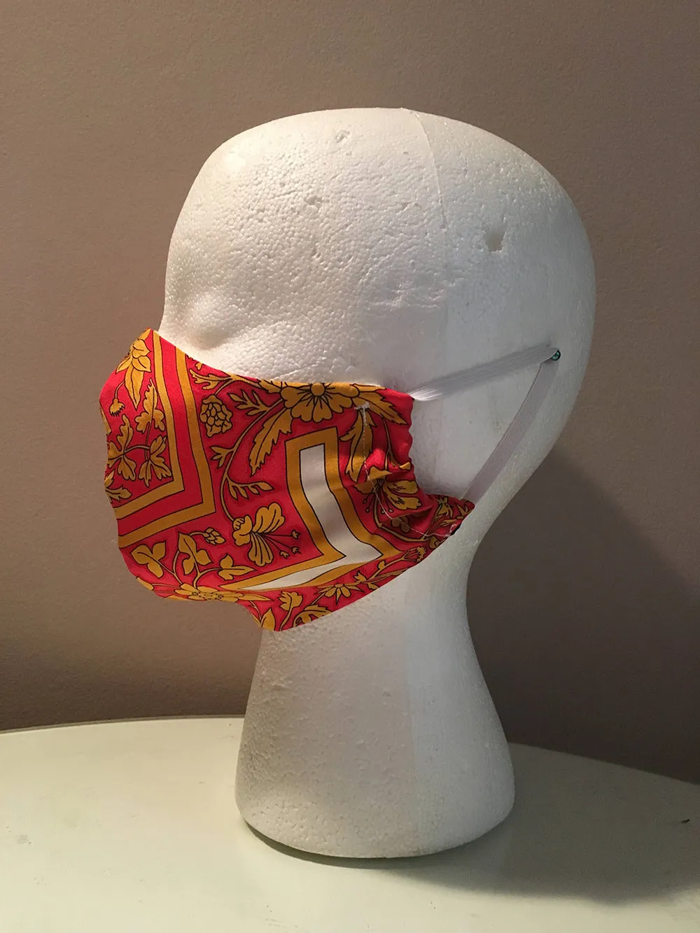 Handmade Vintage Hermes Joyaux de L'ete Silk Scarf Mask