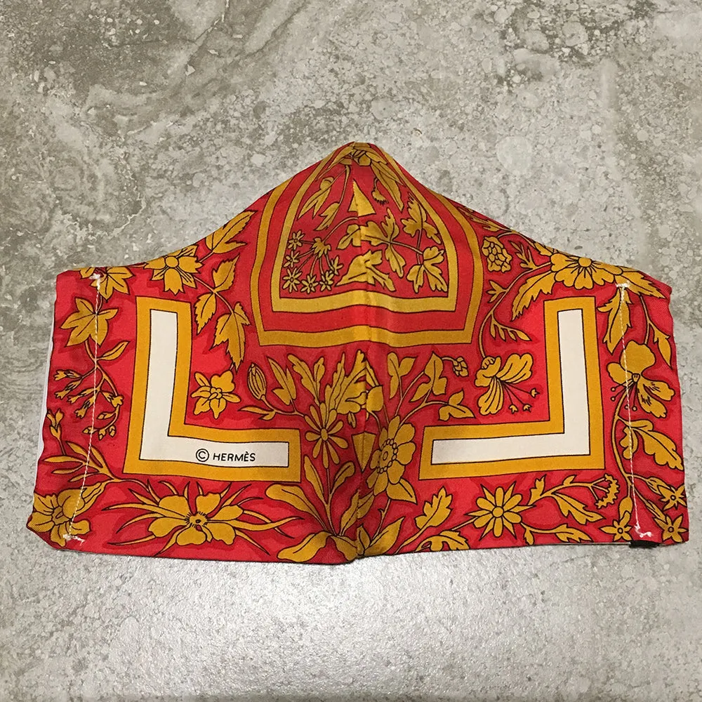 Handmade Vintage Hermes Joyaux de L'ete Silk Scarf Mask