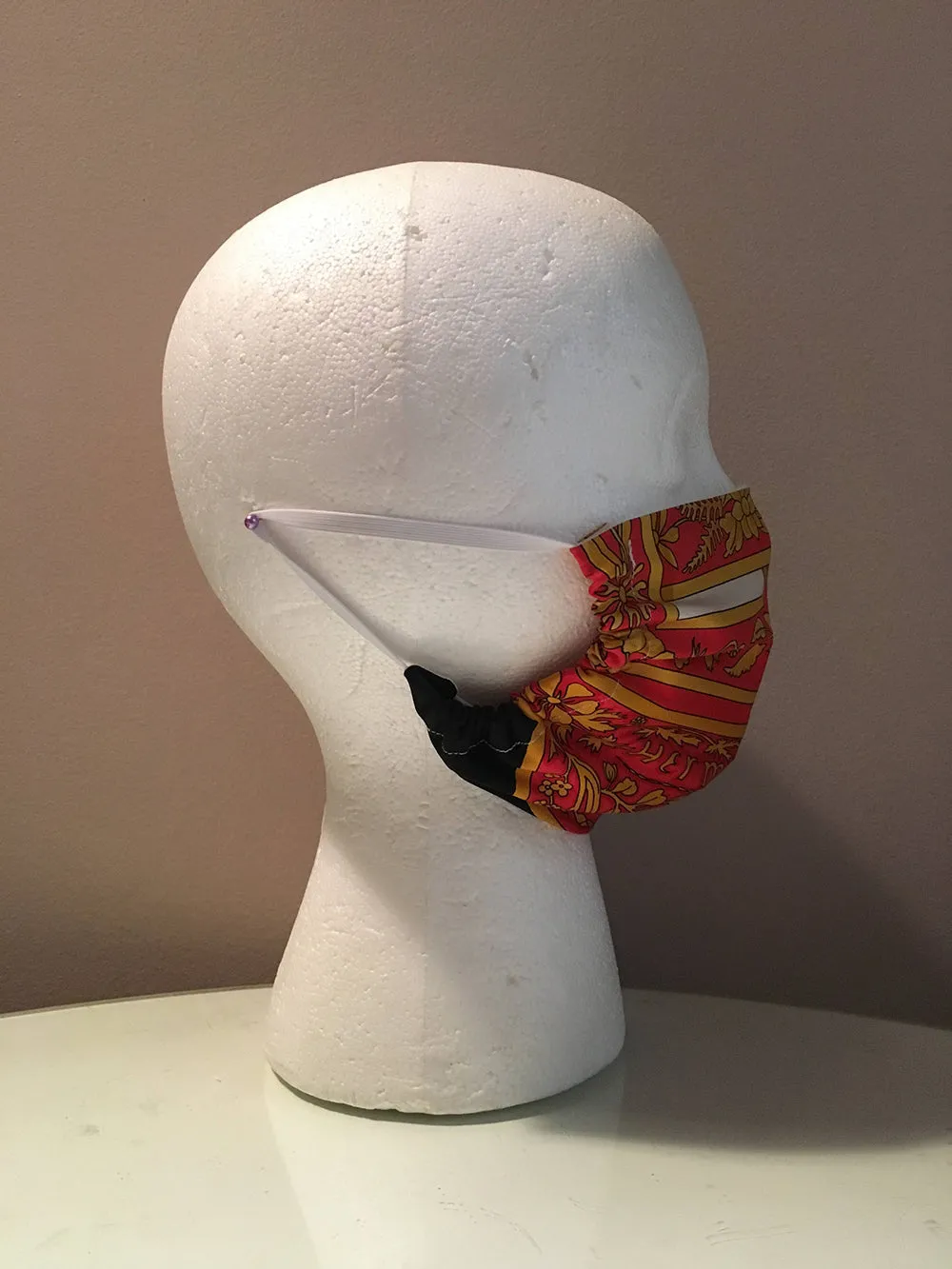 Handmade Vintage Hermes Joyaux de L'ete Silk Scarf Surgical Face Mask