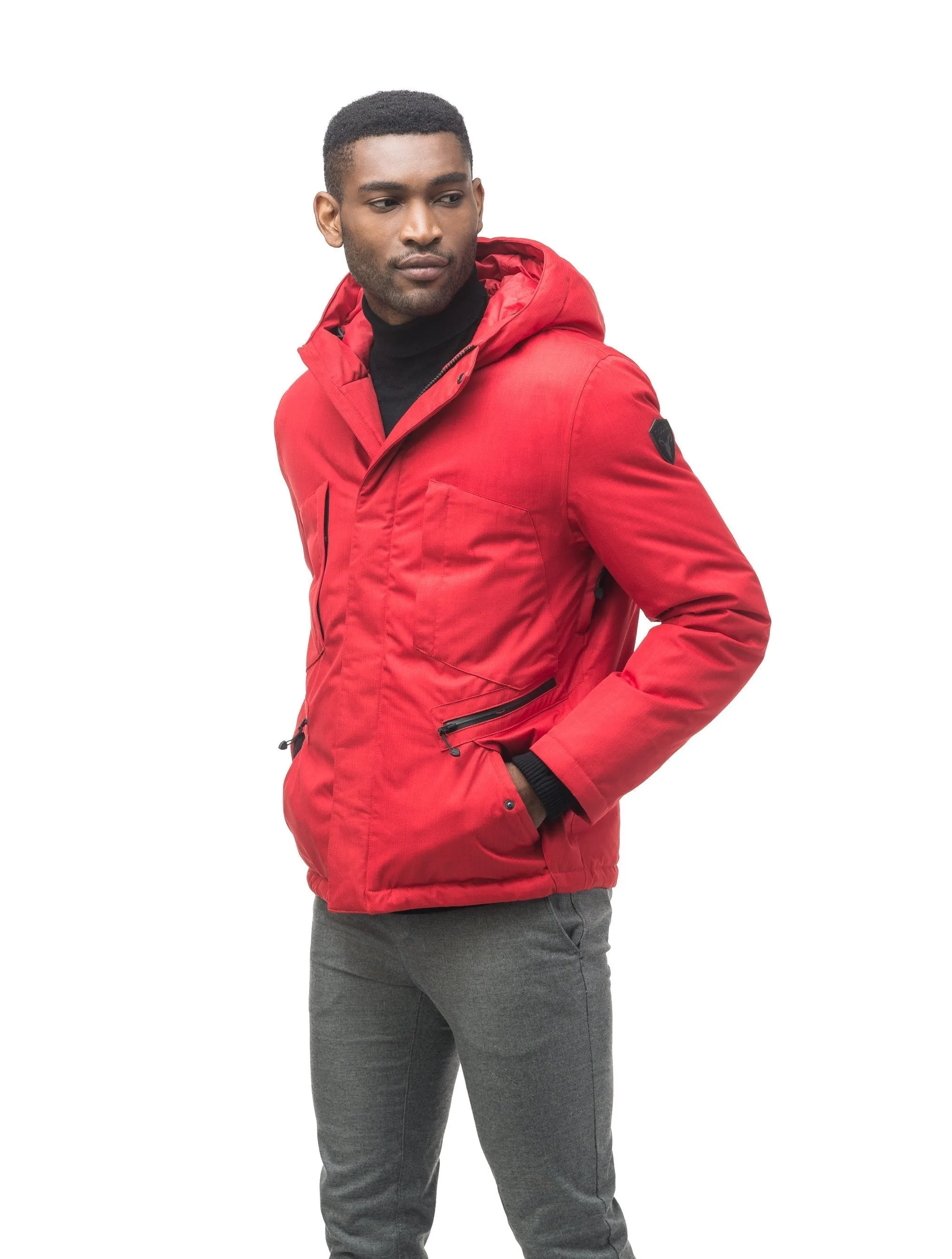 Holt Mens Hooded Hip Length Jacket