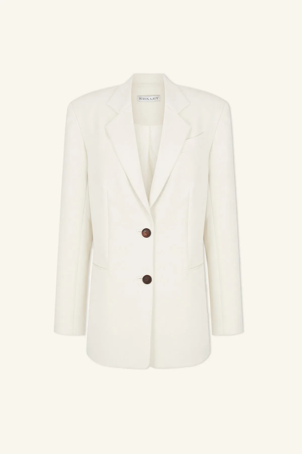 IRENA OVERSIZED TAILORED BLAZER - CREAM