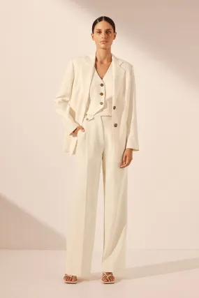 IRENA OVERSIZED TAILORED BLAZER - CREAM