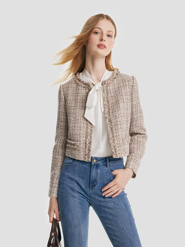 Knitted Tweed Short Jacket