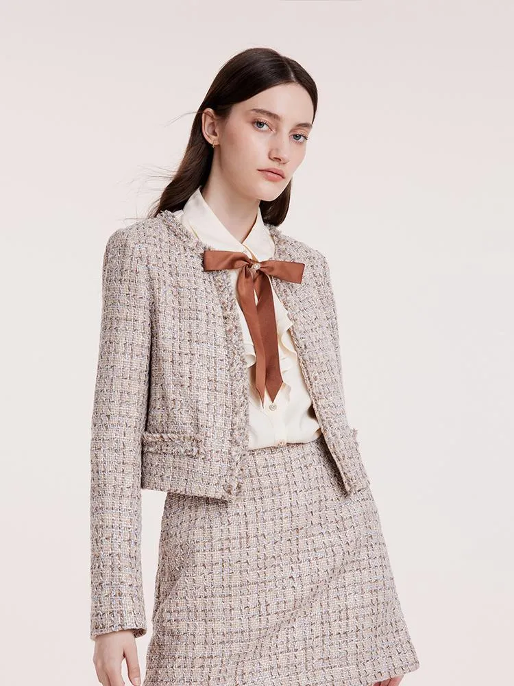 Knitted Tweed Short Jacket