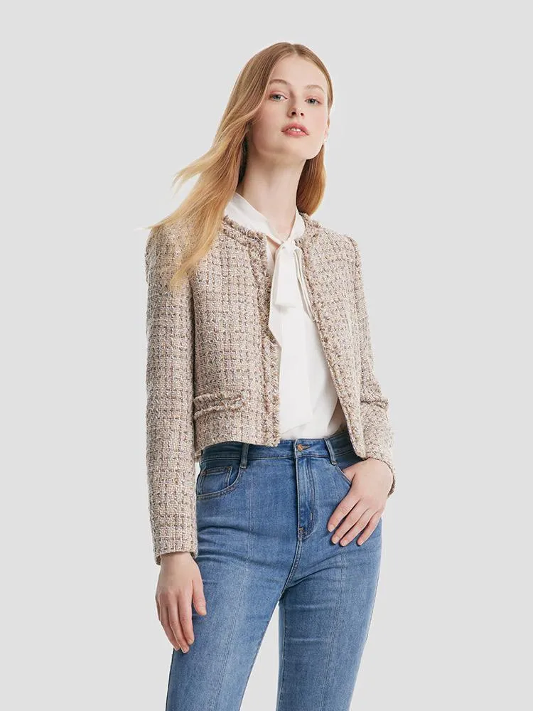 Knitted Tweed Short Jacket