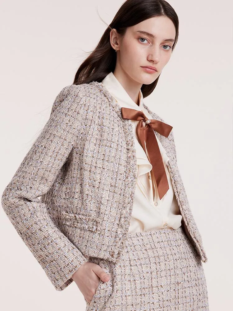 Knitted Tweed Short Jacket