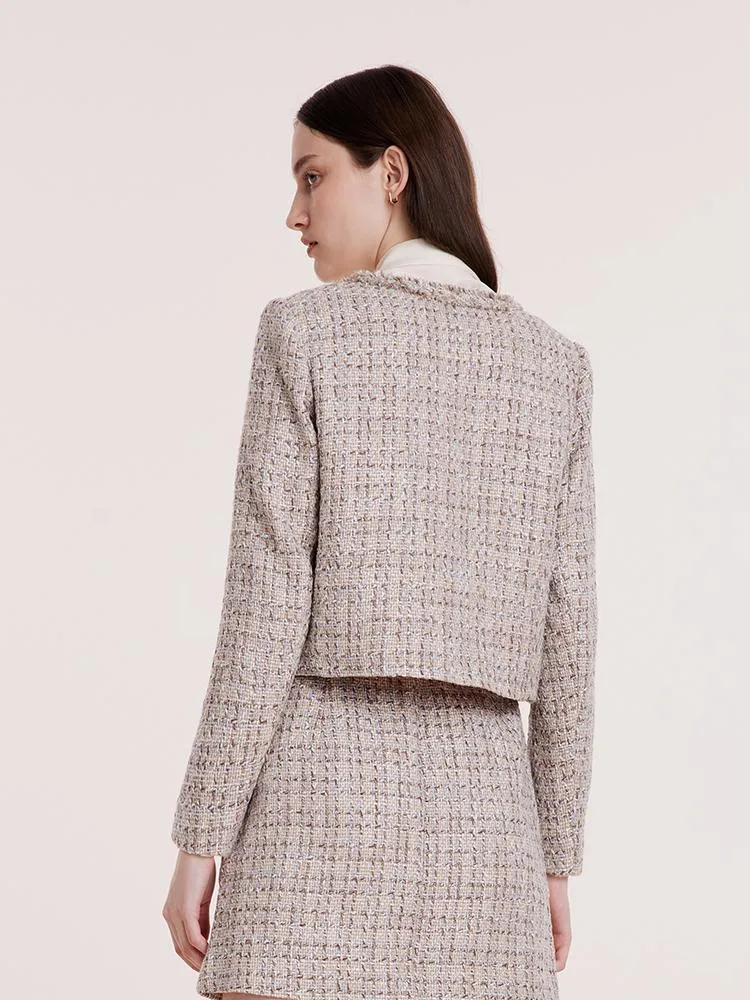 Knitted Tweed Short Jacket