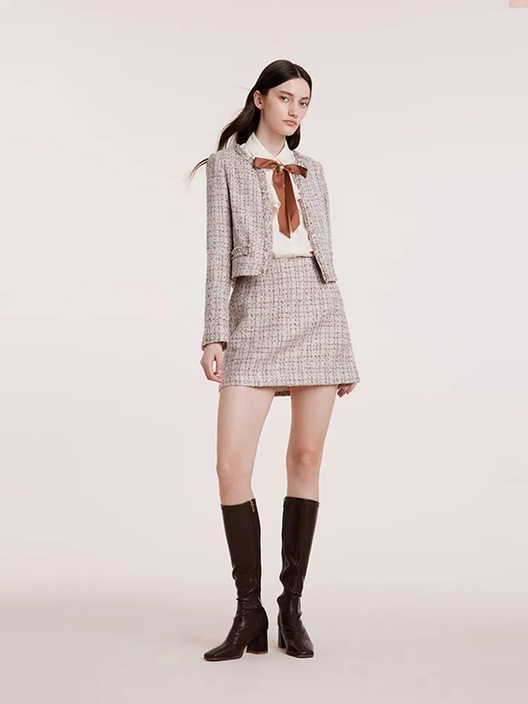 Knitted Tweed Short Jacket