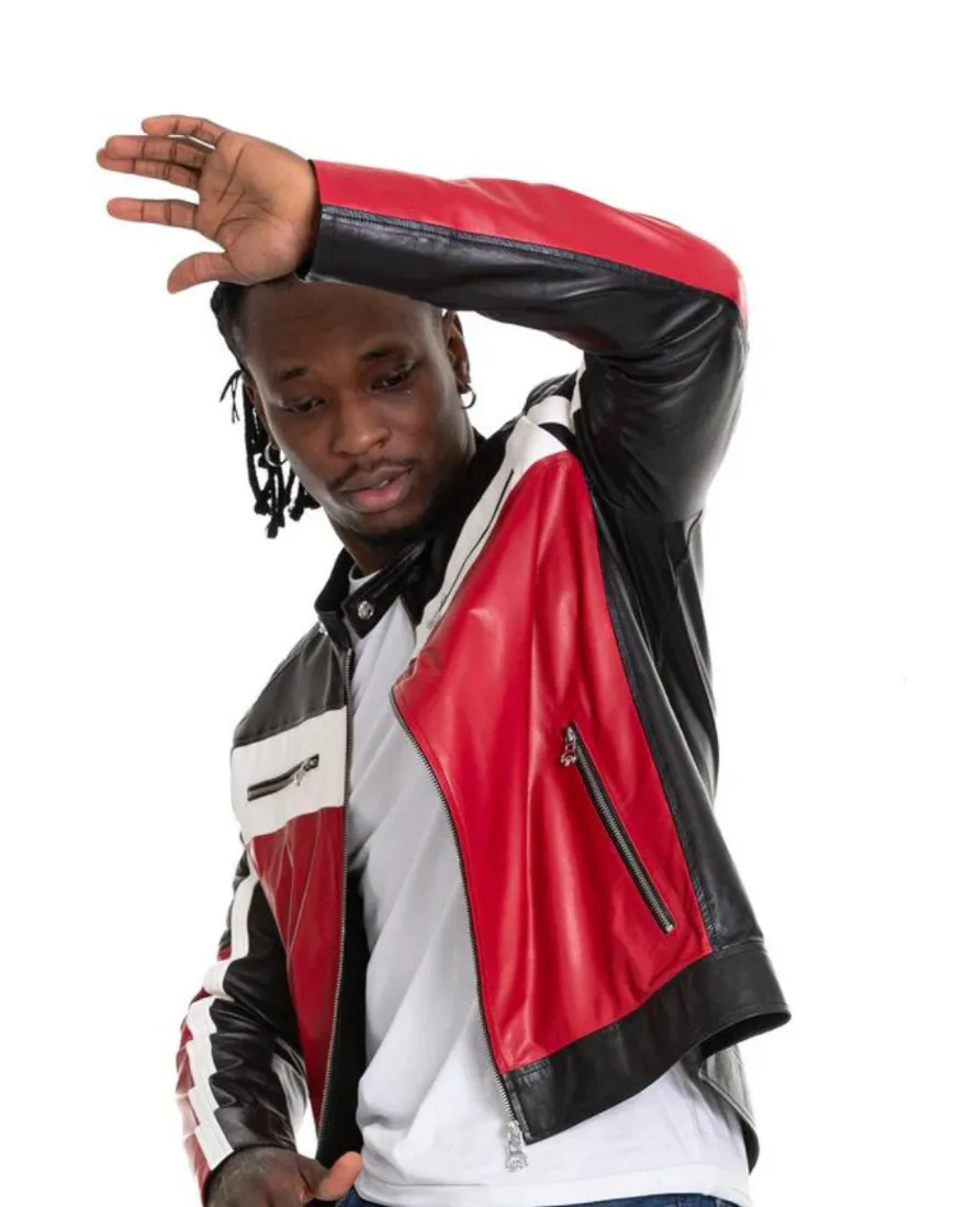 Multicolor Leather Jacket Mens