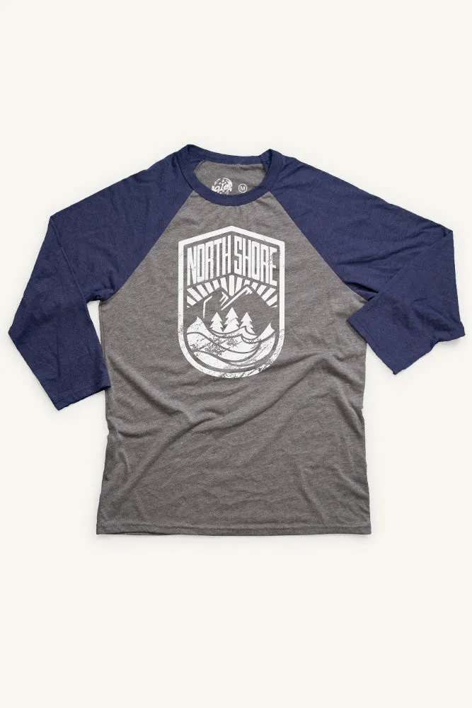 North Shore Crest Baseball Shirt (Unisex)