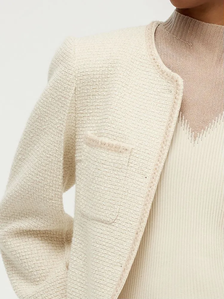 Tweed Boxy Women Crop Jacket