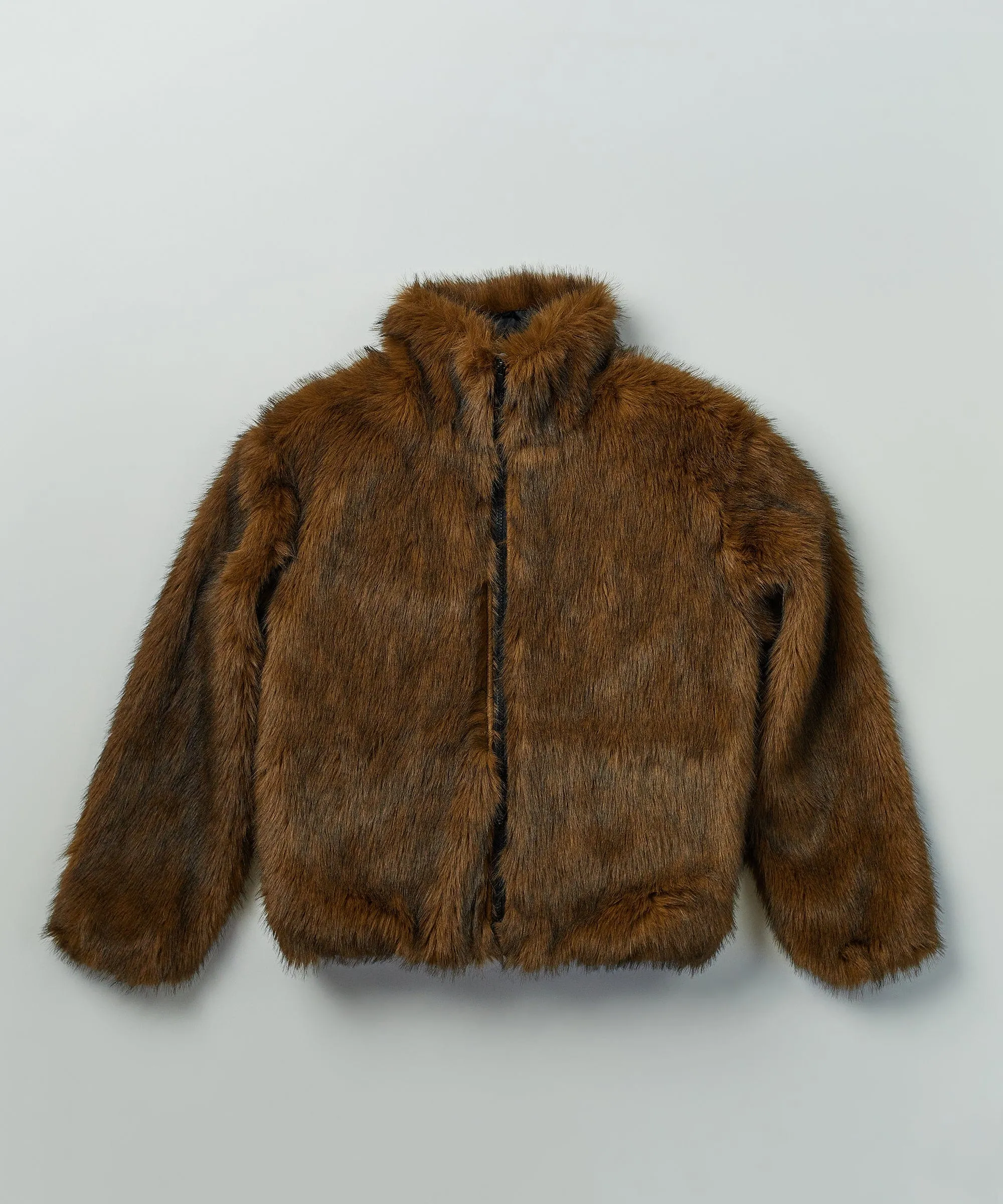 Uptown Faux Fur Jacket - Brown